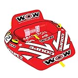 WOW Sports Wow World of Watersports 15-1030 Coupe Cabina remolcable, Inflable, 1 o 2 Personas, Unisex, Rojo, 2 Rider